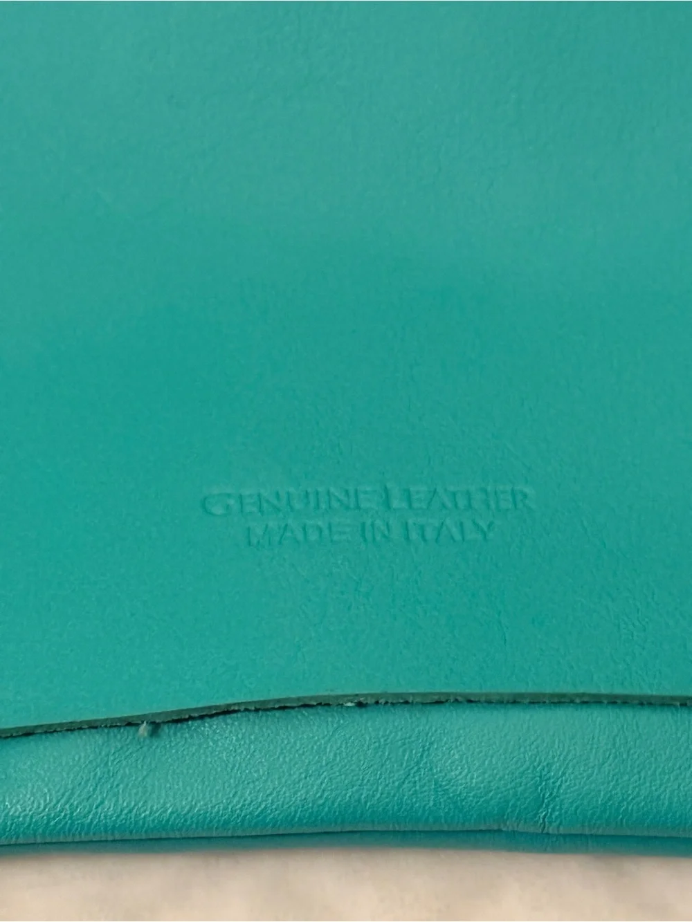 Teal Vintage Italian Leather Crossbody Shoulder Bag